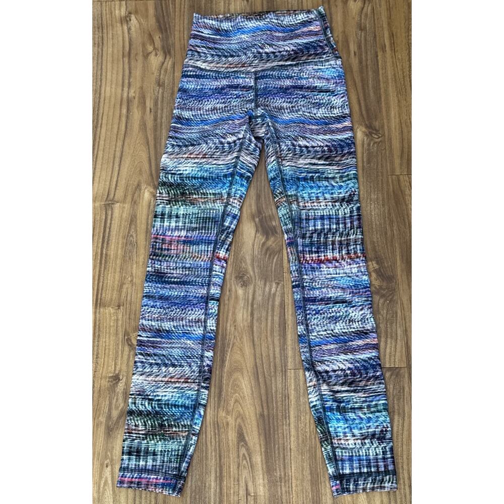 Lululemon Wunder Train High-Rise 24”Crop Sz 2 Digital Oasis Multi LW6BF9S - Picture 3 of 9
